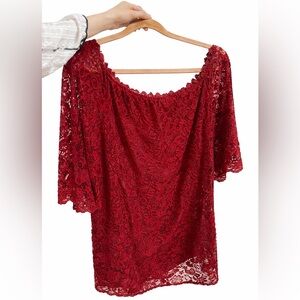 Elegant Red Lace Dress